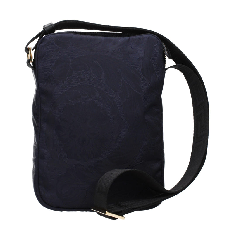Sac Bandoulière en Tissu Bleu Versace