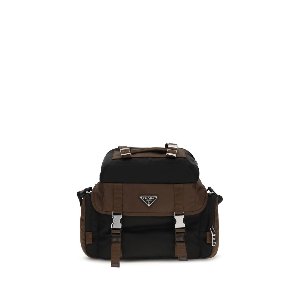Prada Brown Recycled Polyamide Explore Shoulder Bag