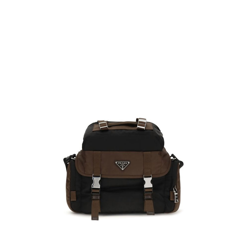 Prada Brown Recycled Polyamide Explore Shoulder Bag