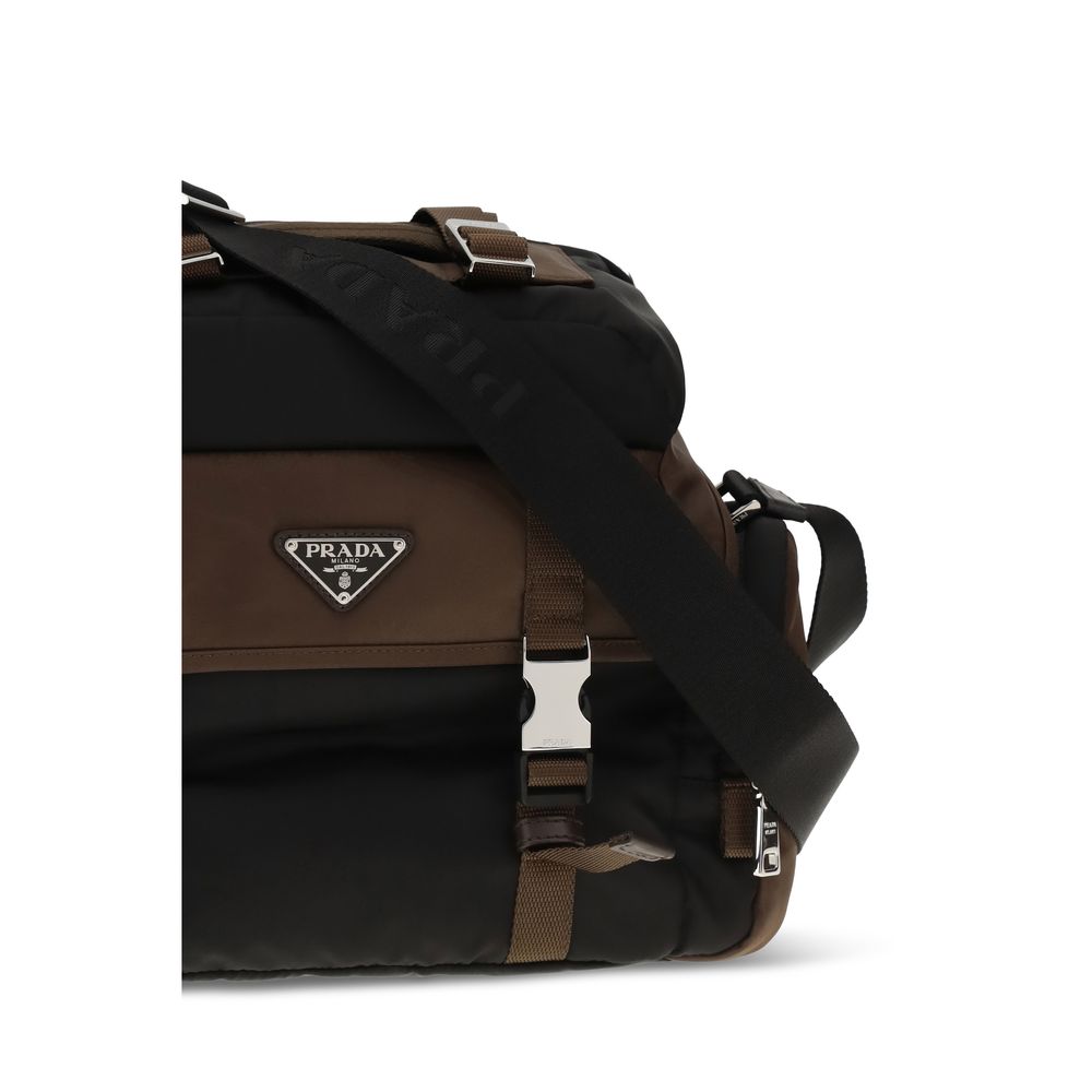 Prada Brown Recycled Polyamide Explore Shoulder Bag