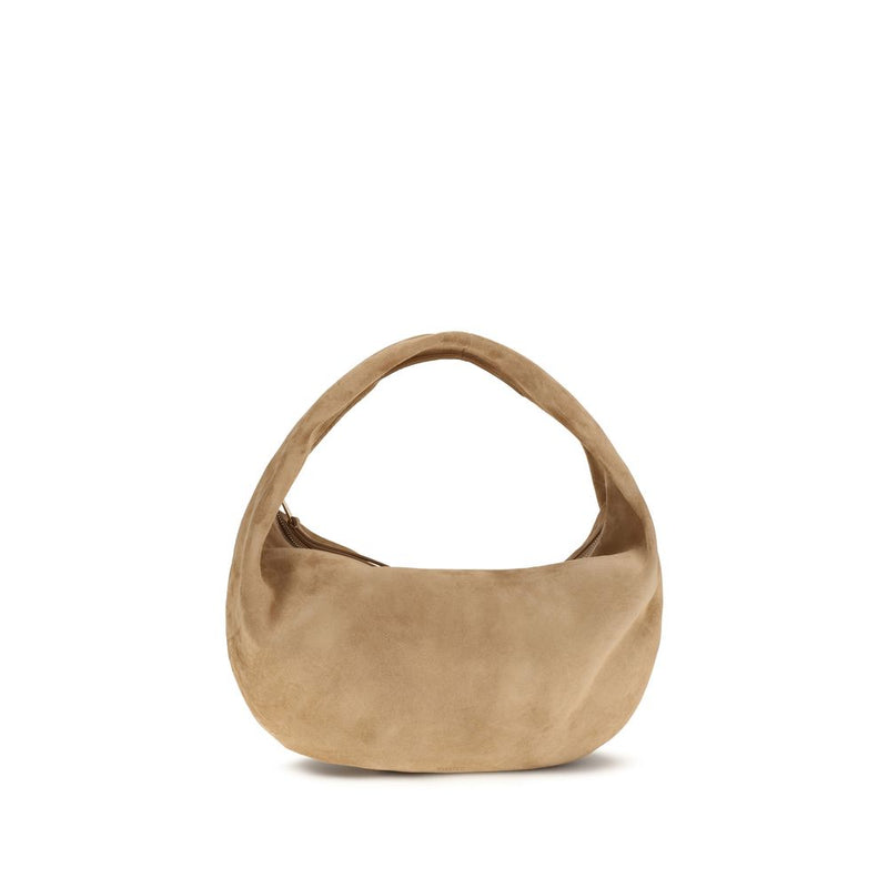 Khaite Beige Calf Leather Bos Taurus Shoulder Bag