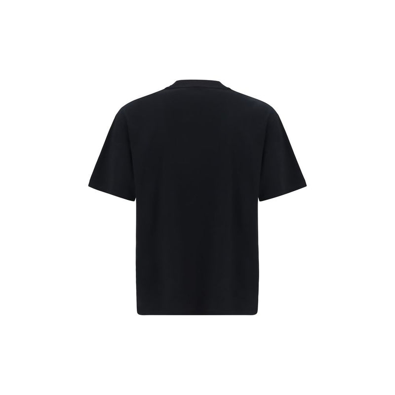 Fred Perry Black Cotton T-Shirt with Graphic Print