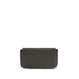Brunello Cucinelli Black Leather Shoulder Bag - Precious Flap Design