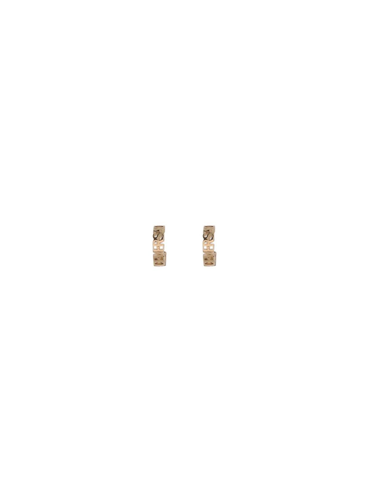 Versace Gold Brass Earrings - Elegant Design with Iconic Monogram