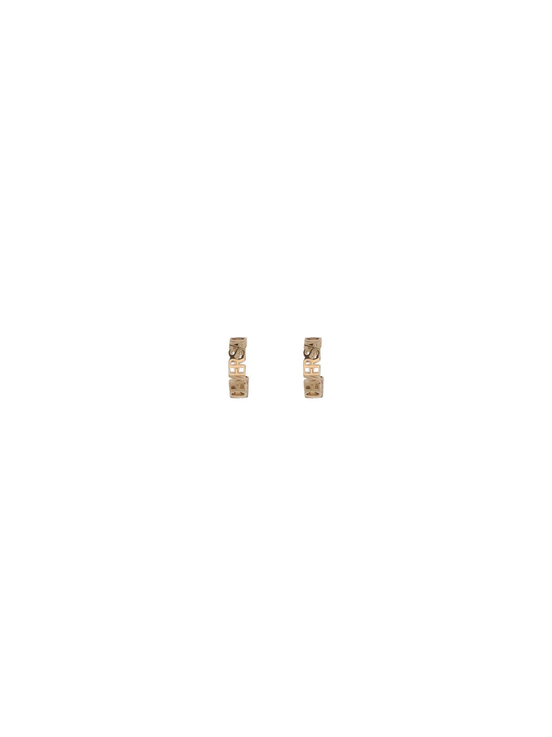Boucles d'oreilles en laiton doré Versace - Design élégant avec monogramme emblématique