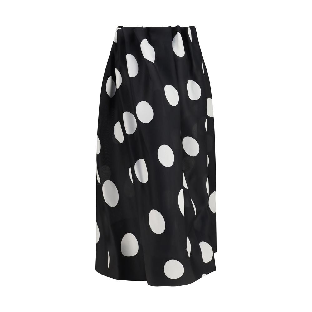 Khaite Riley Black Silk Skirt