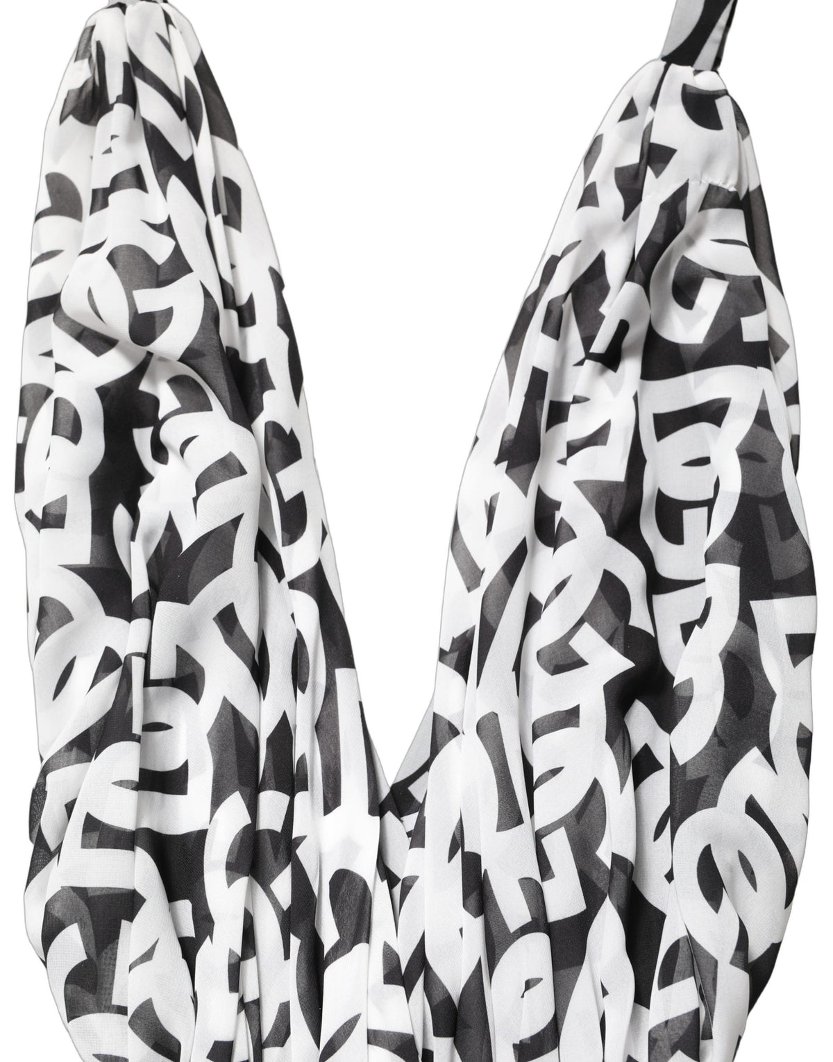 Dolce & Gabbana Black White Logo Sleeveless Maxi Dress