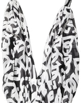 Dolce & Gabbana Black White Logo Sleeveless Maxi Dress