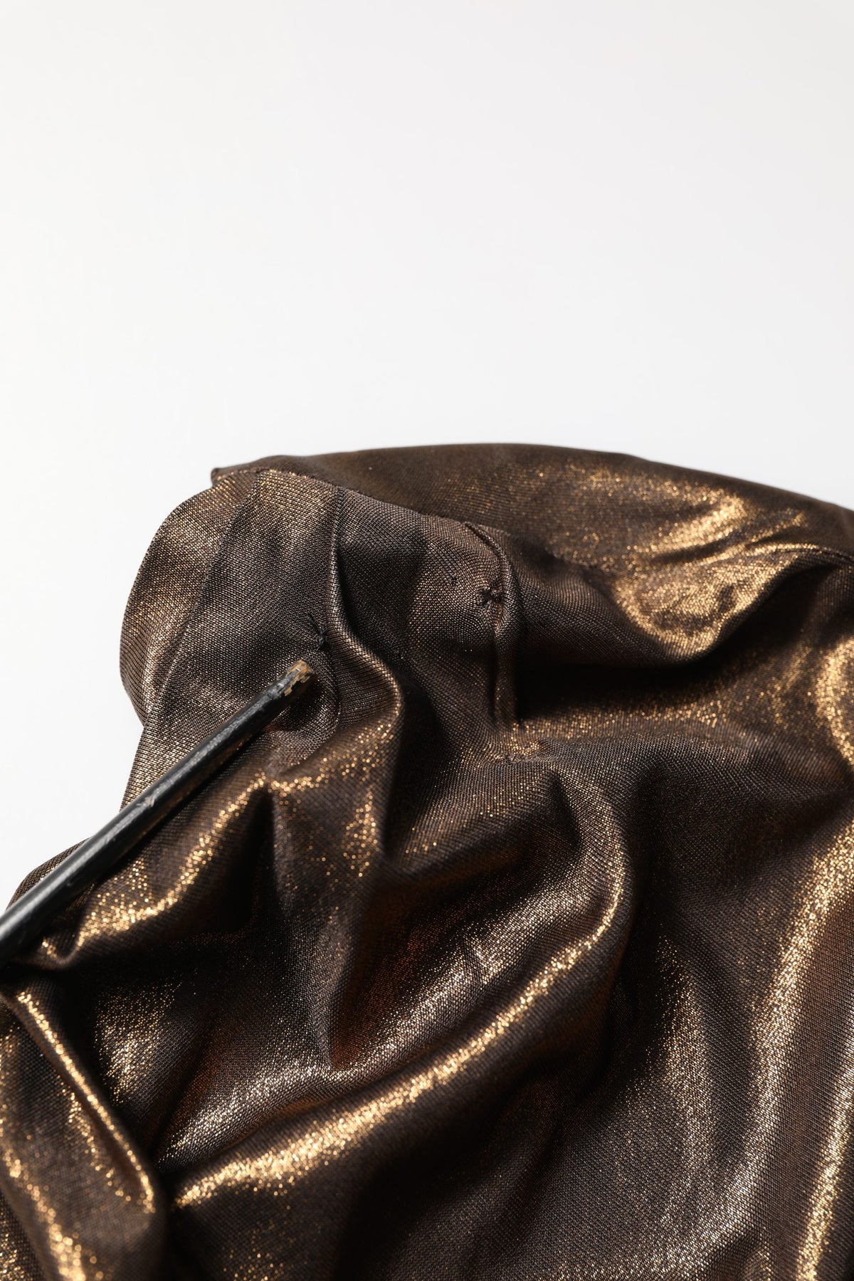Dolce & Gabbana Bronze Asymmetrical Draping One-Shoulder Dress