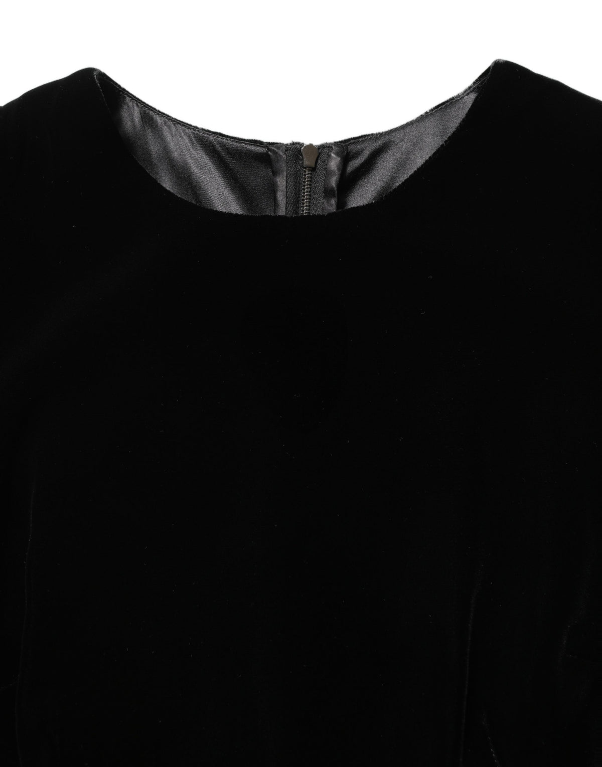 Dolce & Gabbana Black Viscose Velvet Floor Length Gown Dress