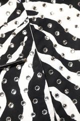 Dolce & Gabbana Black White Zebra Crystal Embellished Dress