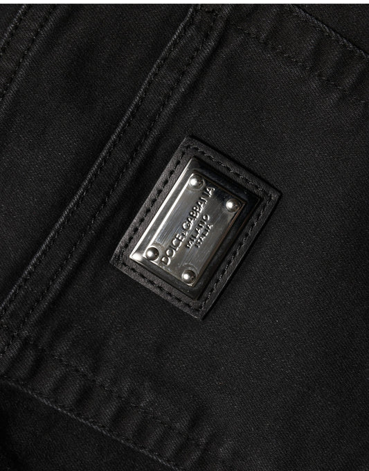 Dolce & Gabbana Black Skinny Cotton High Waist Denim Jeans