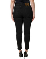 Dolce & Gabbana Black Skinny Cotton Low Waist Denim Jeans