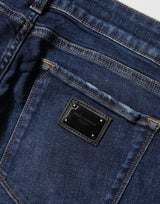 Dolce & Gabbana Blue Distressed Skinny Denim Jeans