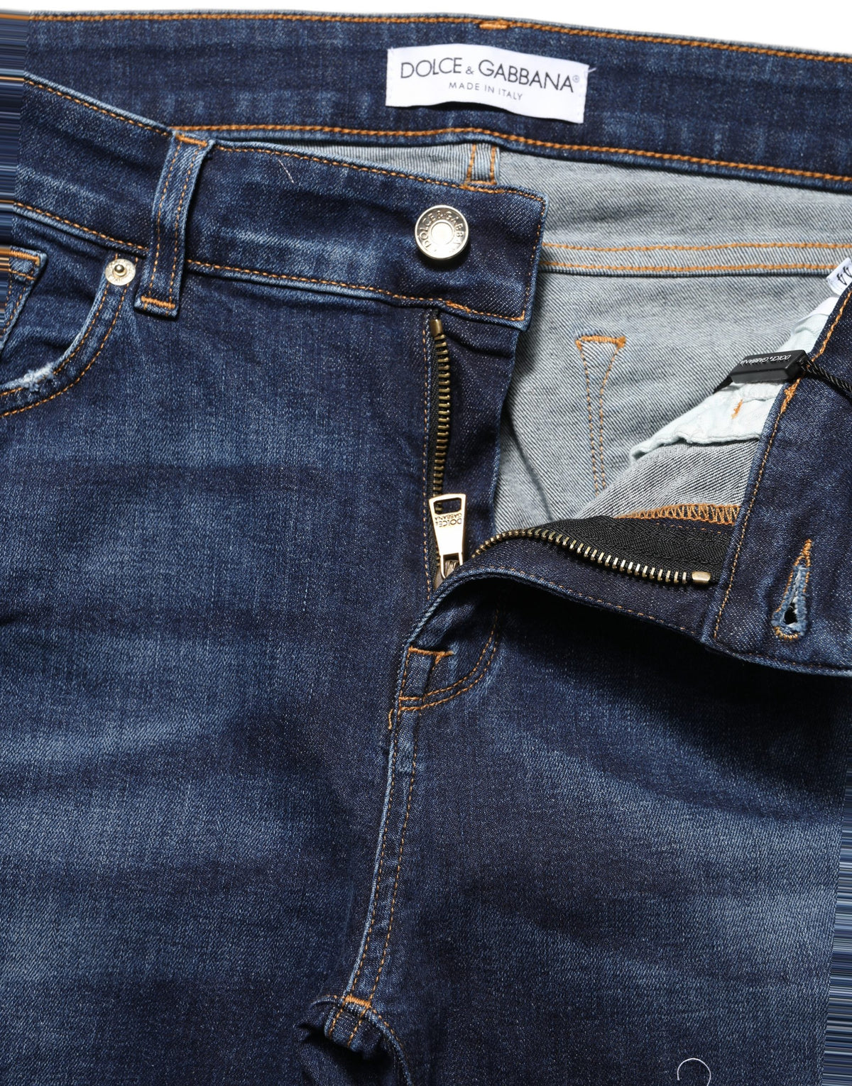 Dolce & Gabbana Blue Distressed Skinny Denim Jeans