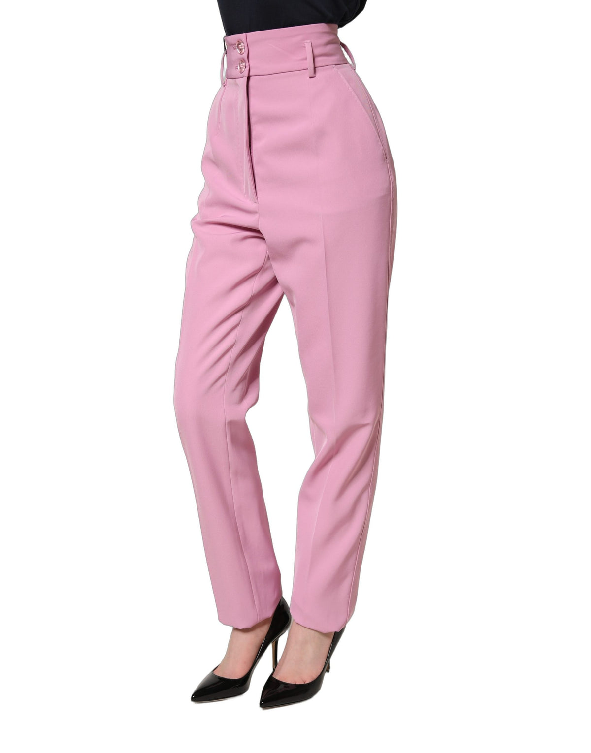 Dolce & Gabbana Pink High Waisted Trouser Pants