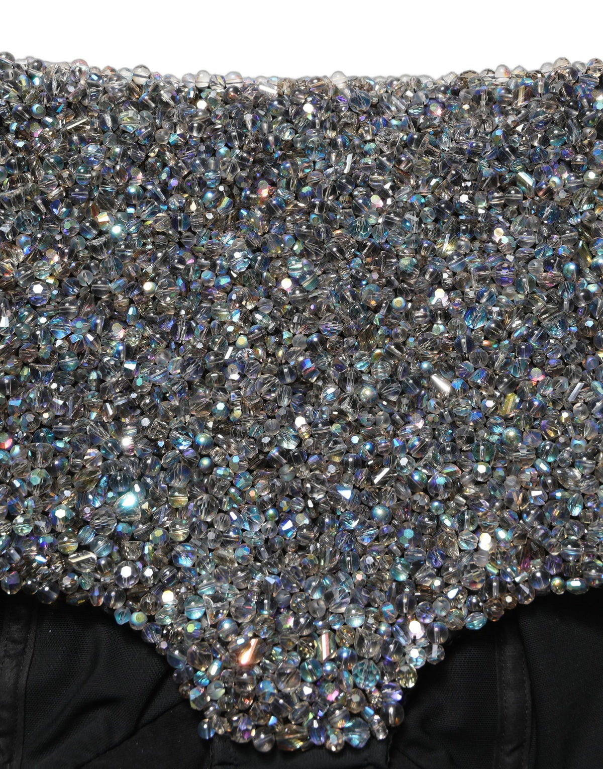 Dolce & Gabbana Black Rhinestone High Waist Hotpants Shorts