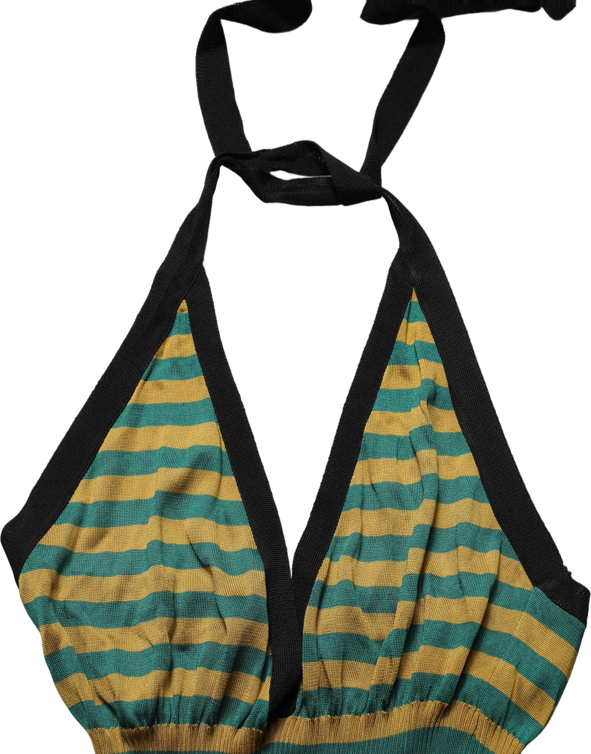 Dolce & Gabbana Multicolor Stripes Wool Knit Halter Tank Top