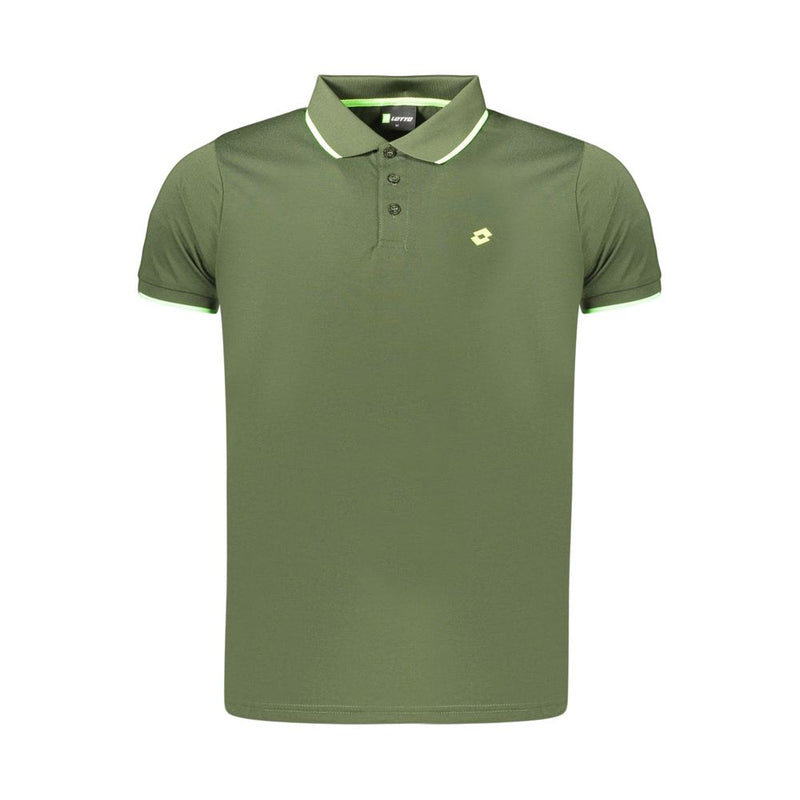 Lotto Green Polyester Men's Polo Shirt