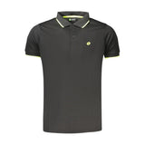 Lotto Black Polyester Men's Polo Shirt - Stylish & Comfortable