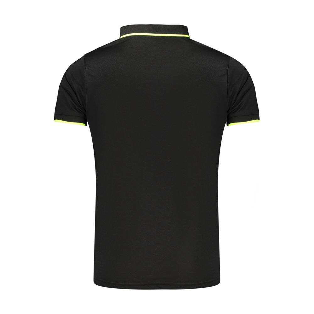 Lotto Black Polyester Men's Polo Shirt - Stylish & Comfortable