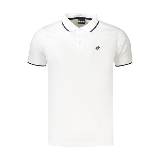 Lotto White Polyester Men's Polo Shirt - Stylish & Comfortable