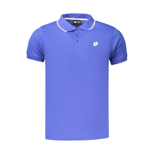 Lotto Blue Polyester Men's Polo Shirt - Stylish & Durable