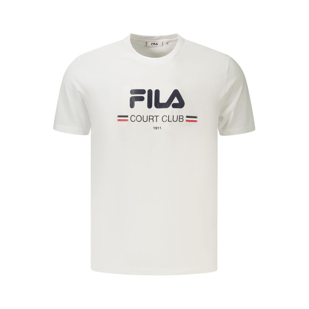T-shirt Fila Blanc en Coton pour Hommes