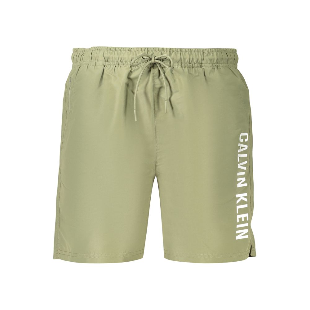 Calvin Klein Green Polyester Men's Swim Boxer Shorts