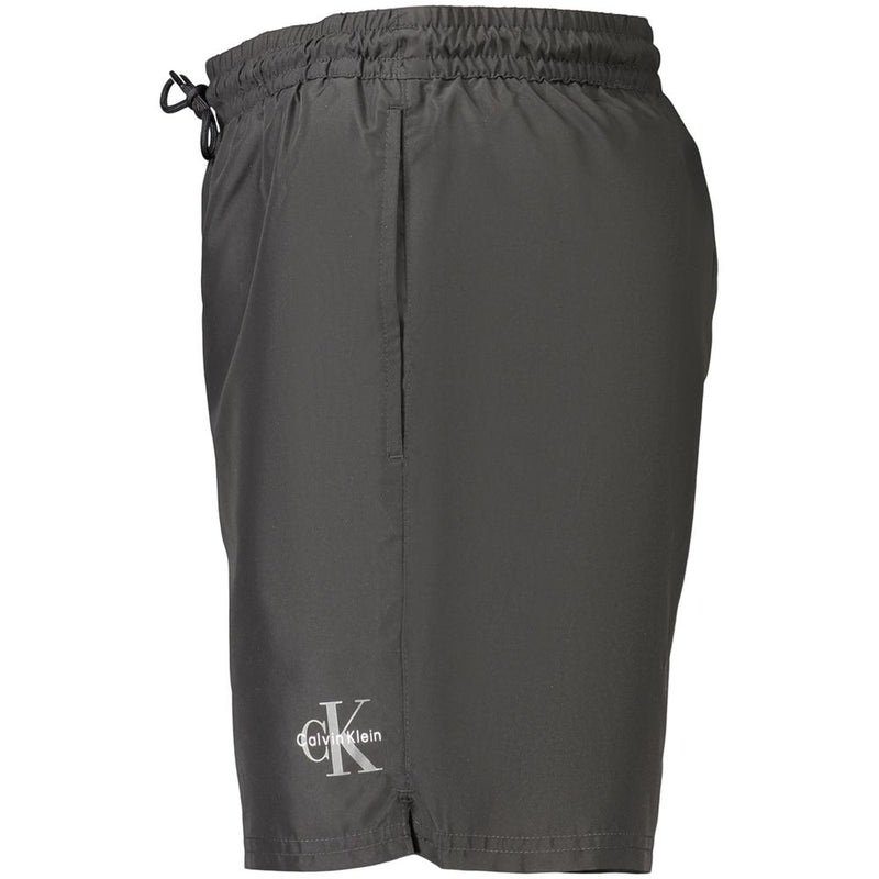 Calvin Klein Black Polyester Men's Swim Boxer Shorts