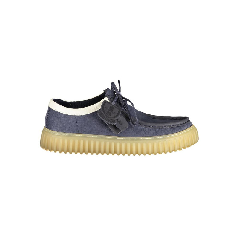Clarks Blue Fabric Men's Slip-On Loafers