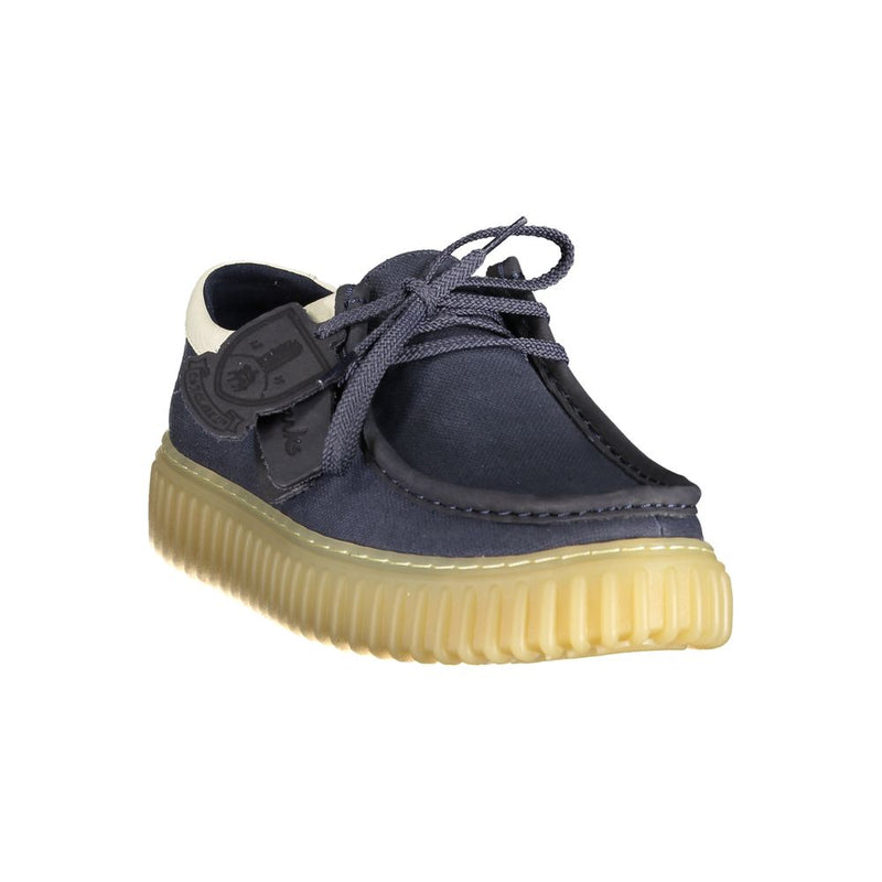 Clarks Blue Fabric Men's Slip-On Loafers