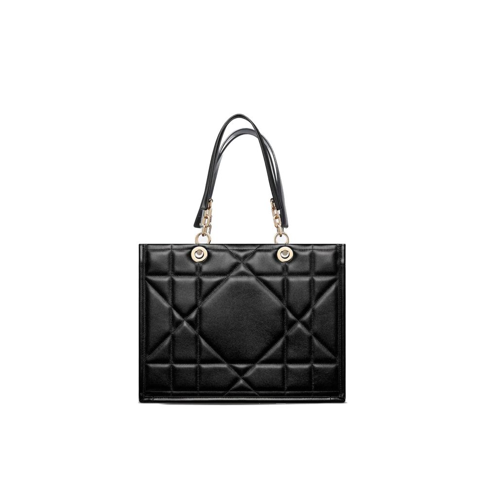 Dior Black Leather Tote Bag - Elegant & Versatile