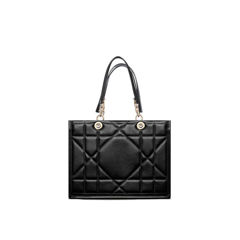 Dior Black Leather Tote Bag - Elegant & Versatile