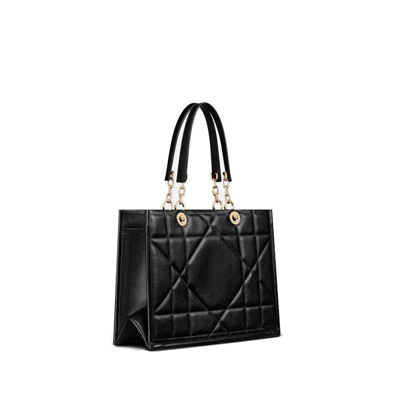 Dior Black Leather Tote Bag - Elegant & Versatile