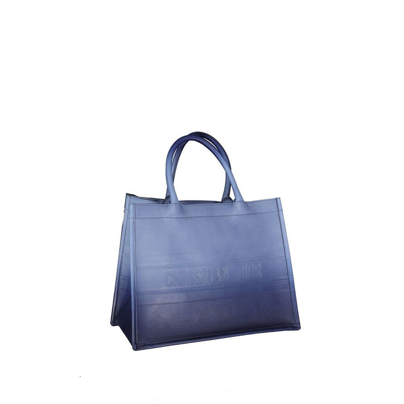 Dior Blue Calfskin Tote Bag - Elegant and Versatile