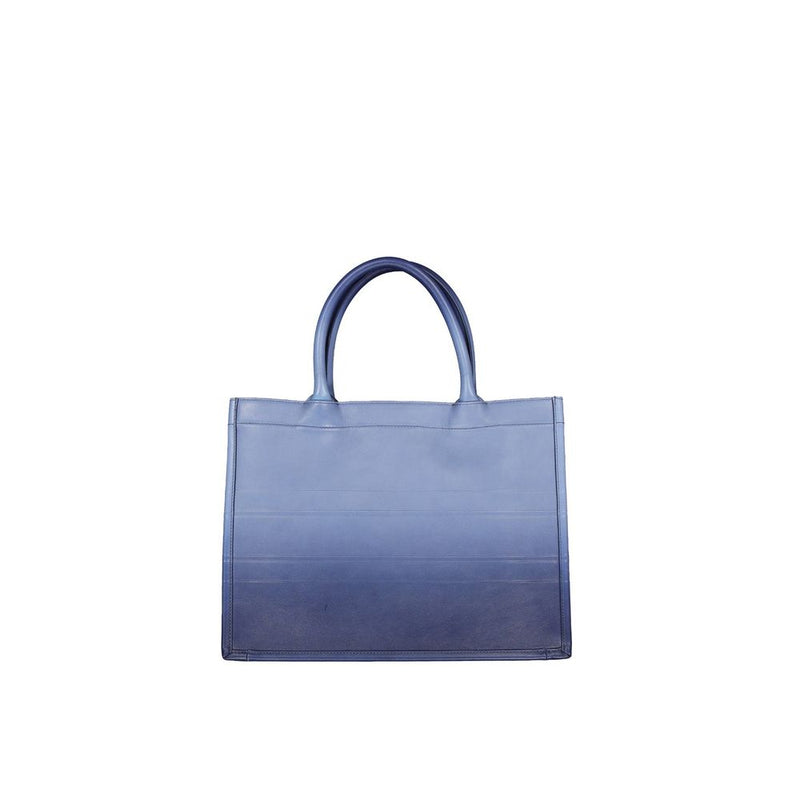 Dior Blue Calfskin Tote Bag - Elegant and Versatile