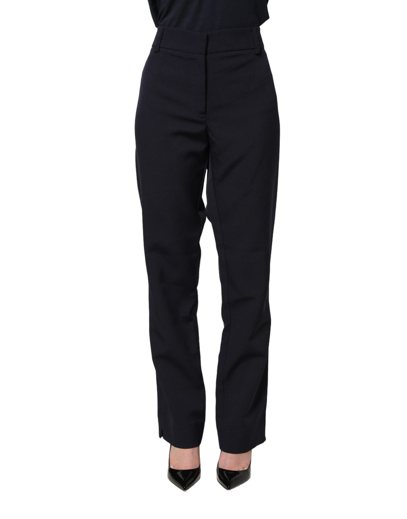 Blugirl Dark Blue High Waist Straight Trouser Pants for Women