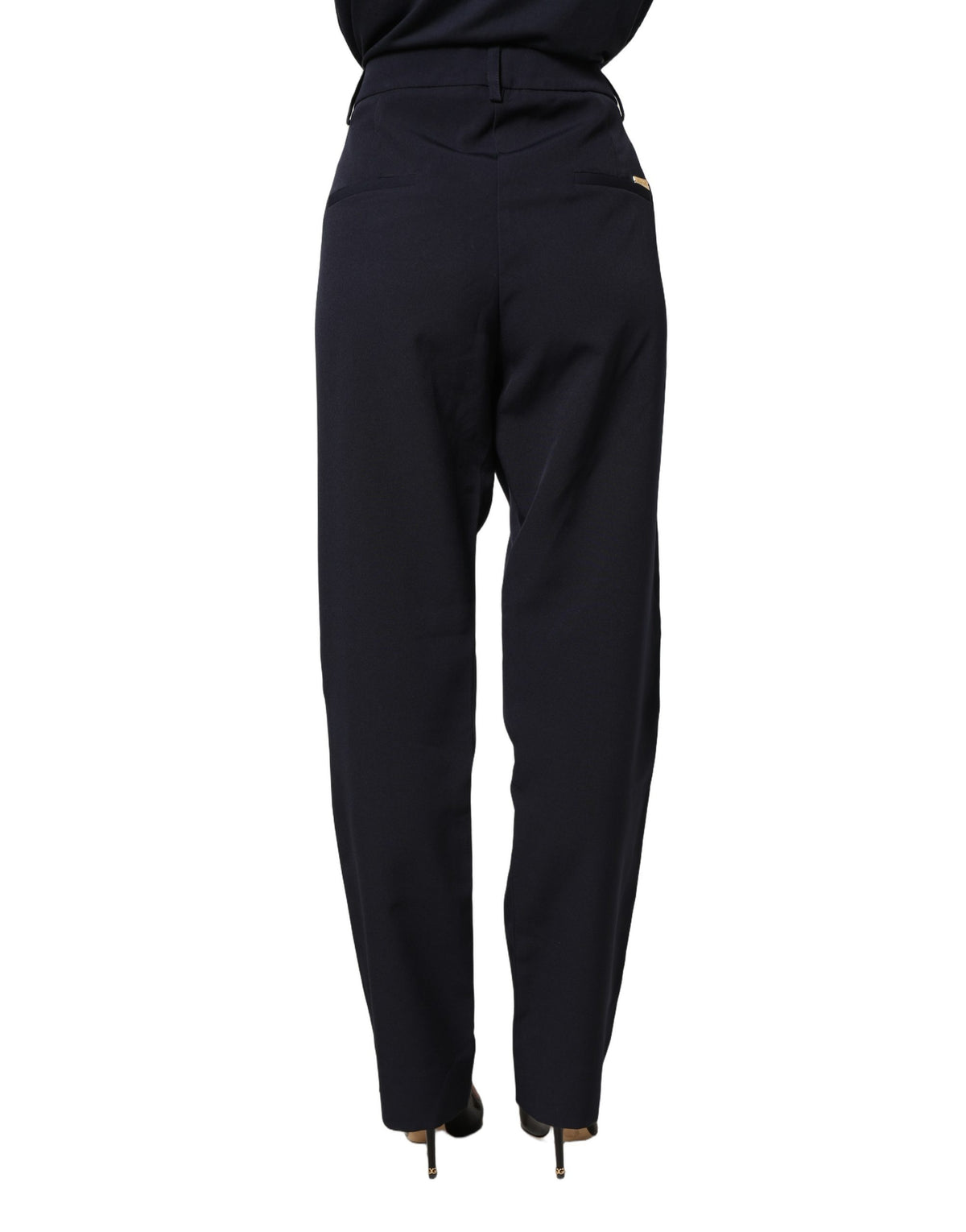 Blugirl Dark Blue High Waist Straight Trouser Pants for Women