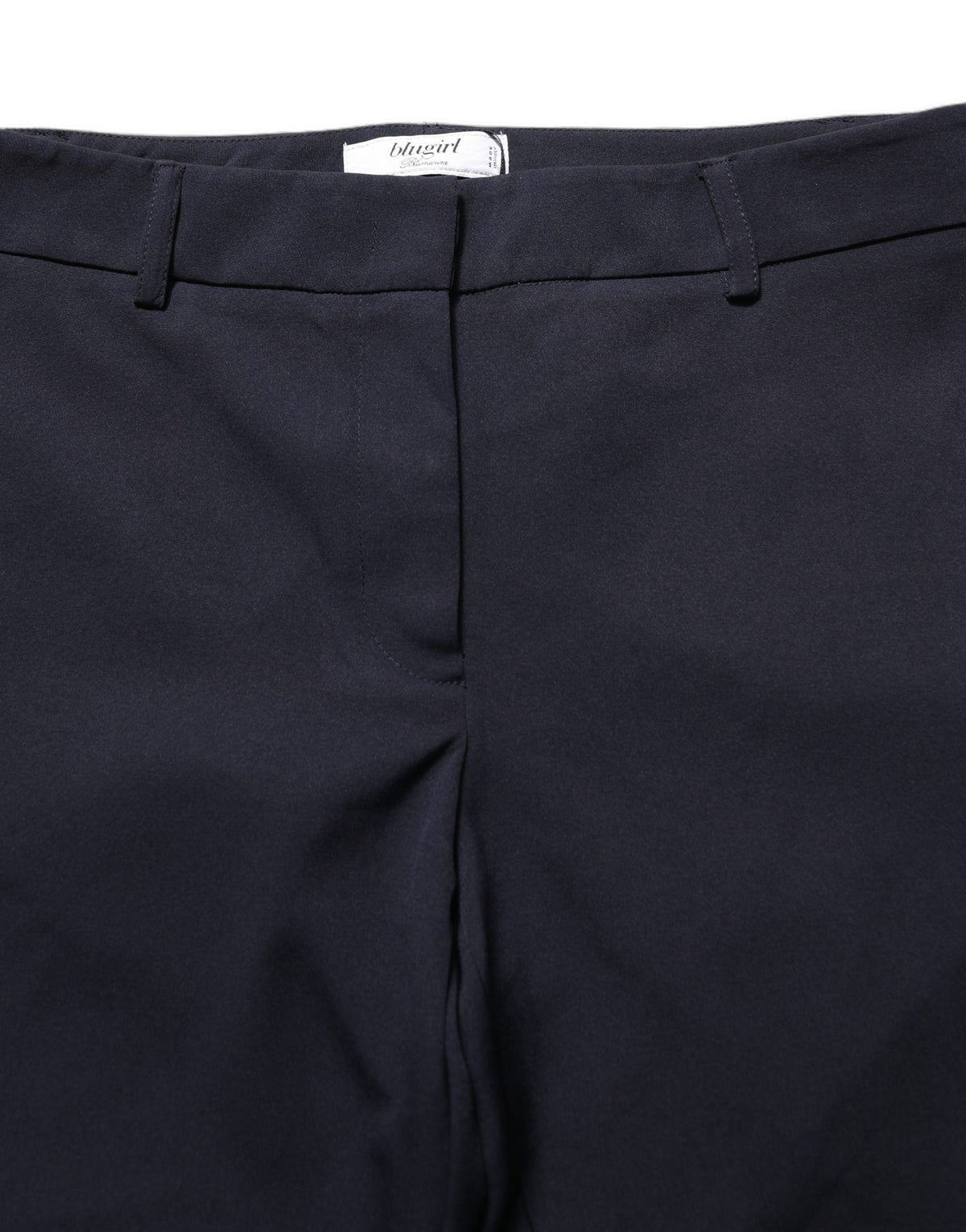 Blugirl Dark Blue High Waist Straight Trouser Pants for Women