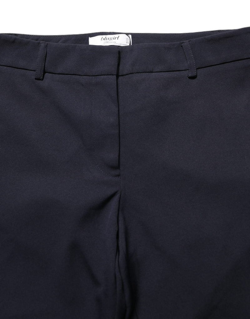 Blugirl Dark Blue High Waist Straight Trouser Pants for Women