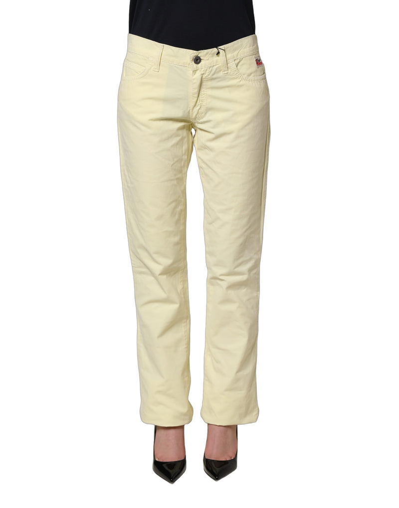 Roy Roger's Yellow Cotton Straight Casual Denim Trouser Jeans