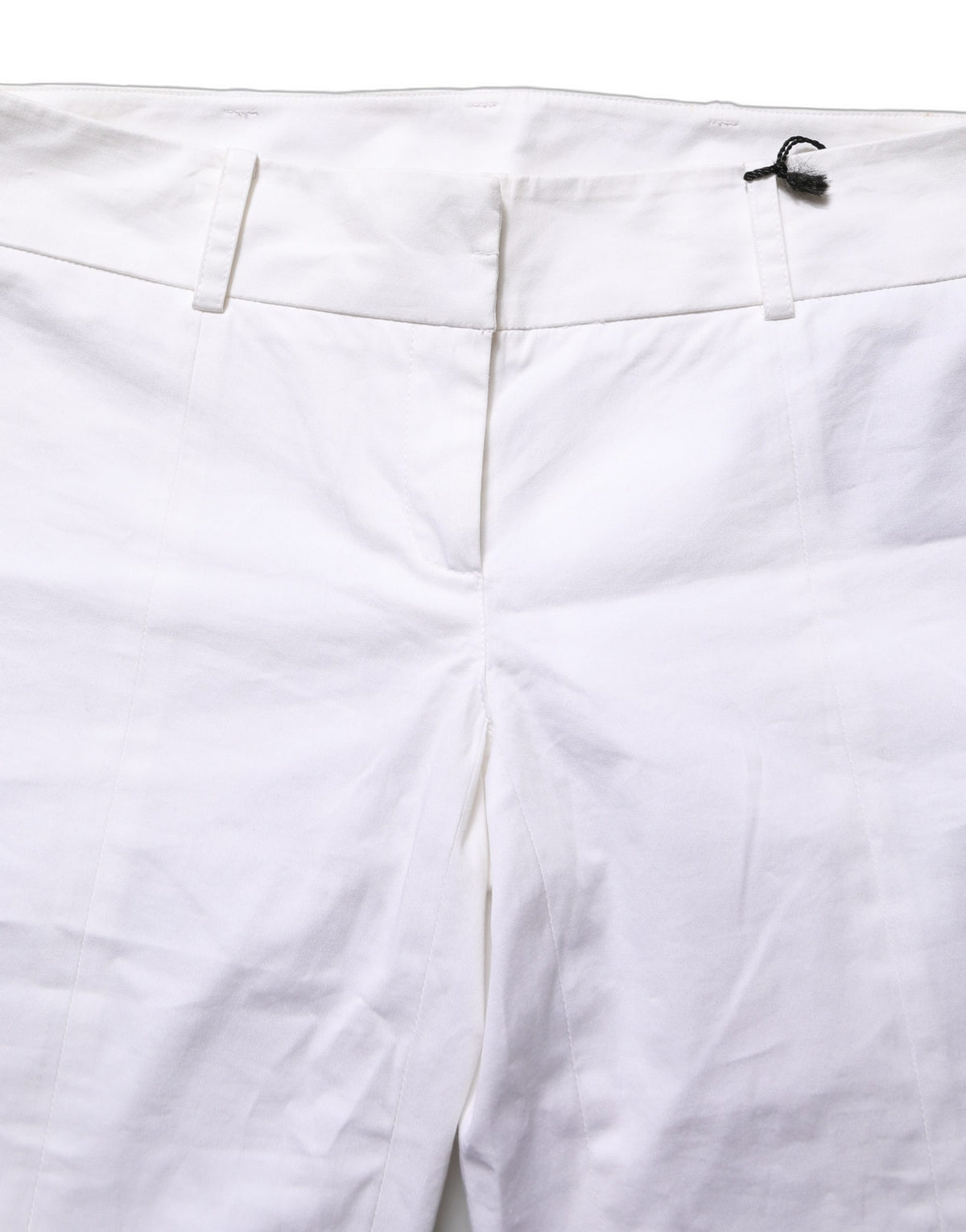 Patrizia Pepe White Mid Waist Tapered Formal Trousers