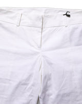 Patrizia Pepe White Mid Waist Tapered Formal Trousers