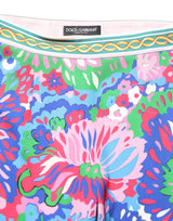 Dolce & Gabbana Multicolor Floral Stretch Jersey Leggings Pants