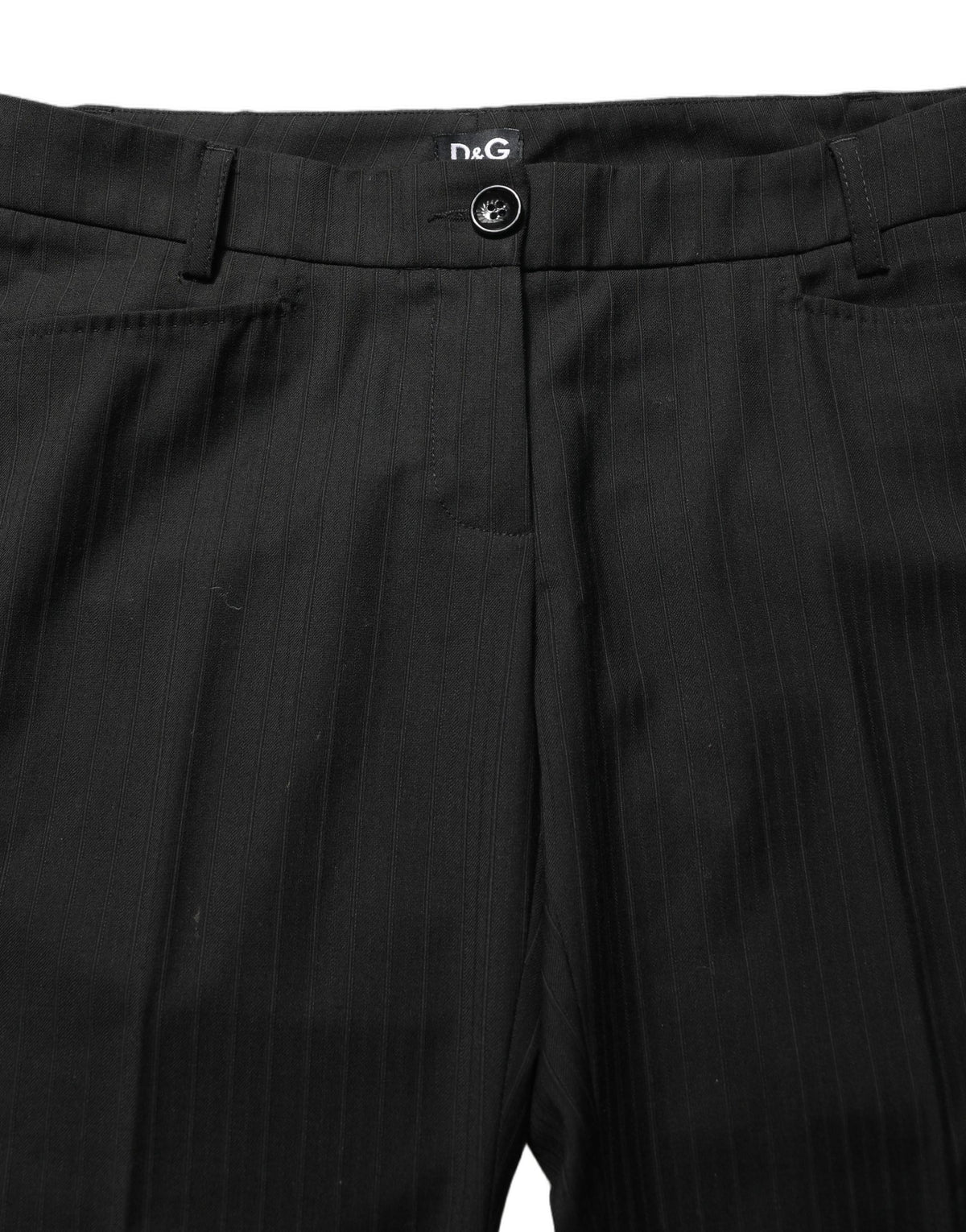 Dolce & Gabbana Black Mid Waisted Trouser Pants for Women