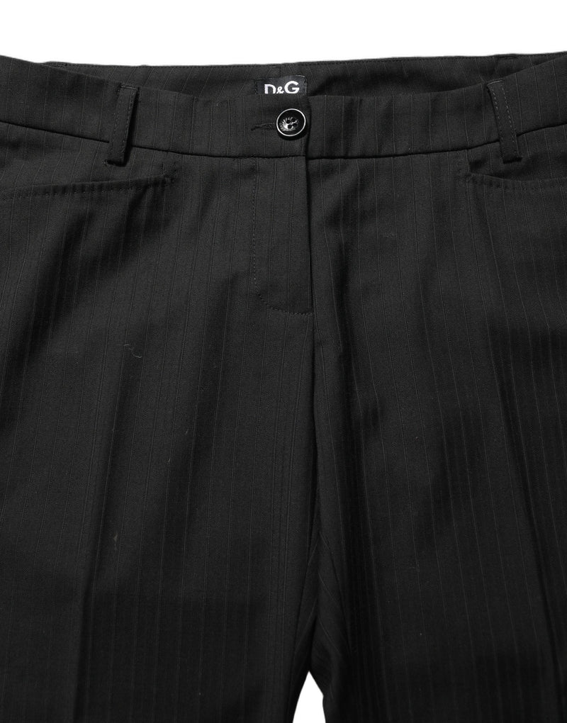 Dolce & Gabbana Black Mid Waisted Trouser Pants for Women