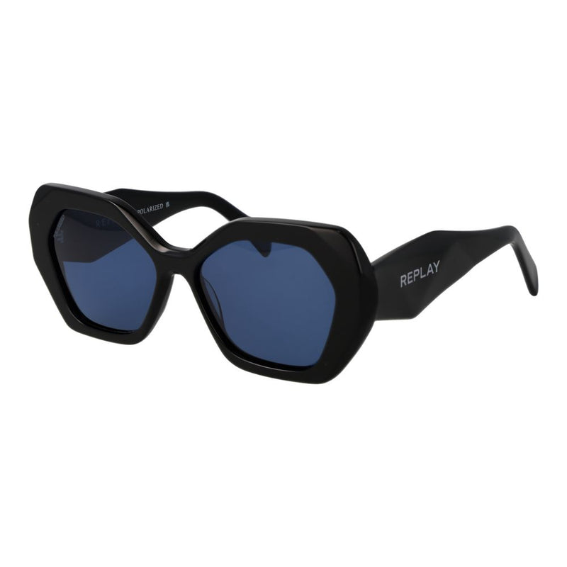 Replay Black Acetate Sunglasses - Stylish Butterfly Design
