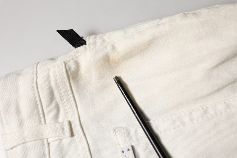 Dolce & Gabbana White Tattered Skinny Cotton Denim Jeans