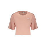 Fila Locri Loose Cropped Pink Cotton Women's T-Shirt